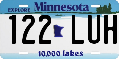 MN license plate 122LUH