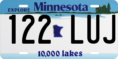 MN license plate 122LUJ