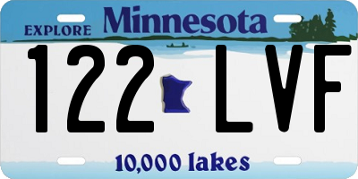 MN license plate 122LVF