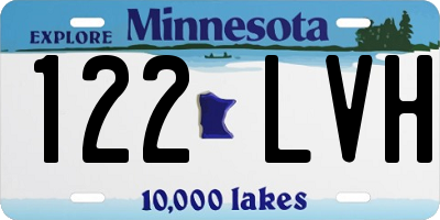 MN license plate 122LVH