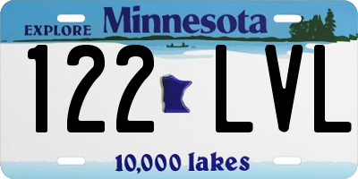 MN license plate 122LVL