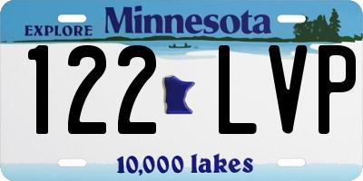 MN license plate 122LVP