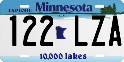 MN license plate 122LZA