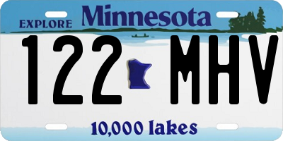 MN license plate 122MHV