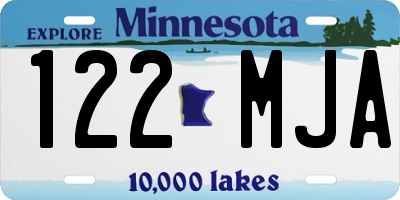 MN license plate 122MJA