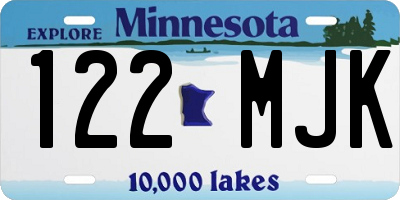 MN license plate 122MJK