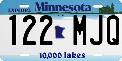 MN license plate 122MJQ