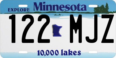MN license plate 122MJZ