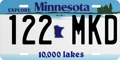 MN license plate 122MKD