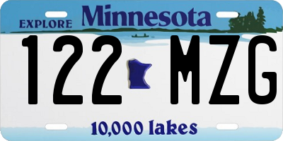 MN license plate 122MZG