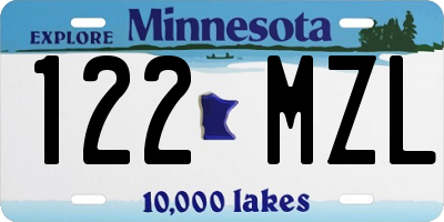 MN license plate 122MZL