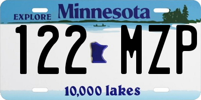 MN license plate 122MZP
