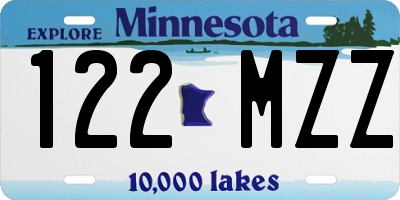 MN license plate 122MZZ