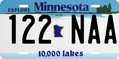 MN license plate 122NAA