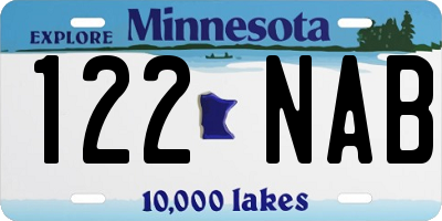 MN license plate 122NAB
