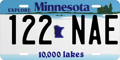 MN license plate 122NAE