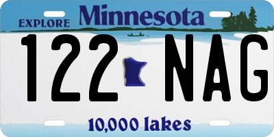 MN license plate 122NAG