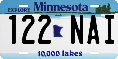 MN license plate 122NAI