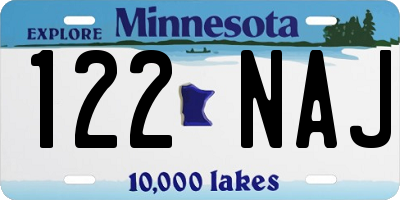 MN license plate 122NAJ