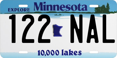 MN license plate 122NAL