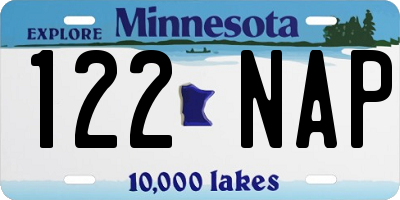 MN license plate 122NAP