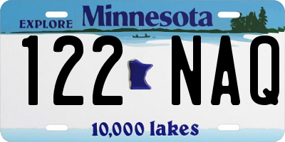 MN license plate 122NAQ