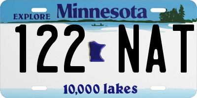 MN license plate 122NAT