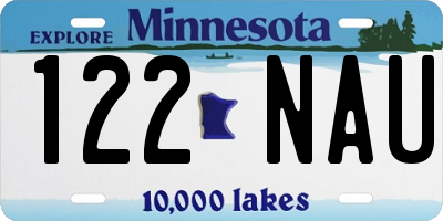 MN license plate 122NAU