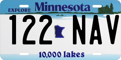 MN license plate 122NAV