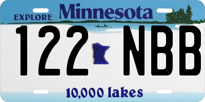 MN license plate 122NBB