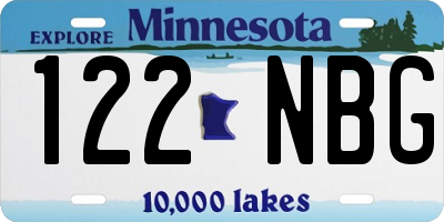 MN license plate 122NBG
