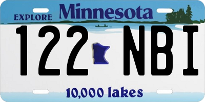 MN license plate 122NBI