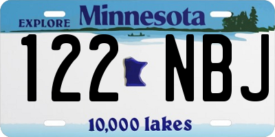 MN license plate 122NBJ