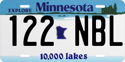 MN license plate 122NBL