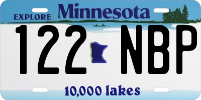 MN license plate 122NBP