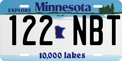 MN license plate 122NBT