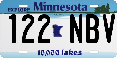MN license plate 122NBV