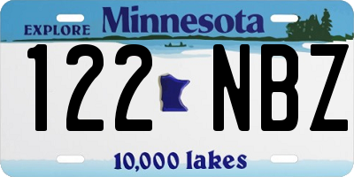 MN license plate 122NBZ