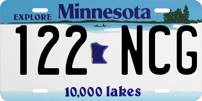MN license plate 122NCG
