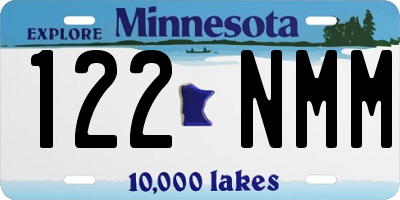 MN license plate 122NMM