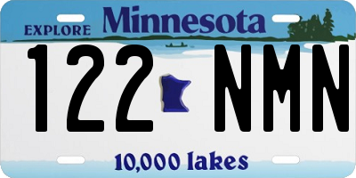 MN license plate 122NMN