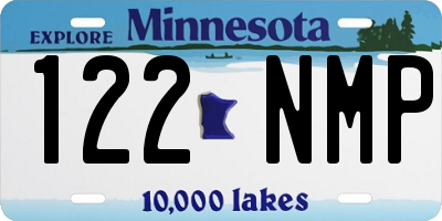 MN license plate 122NMP