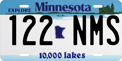 MN license plate 122NMS