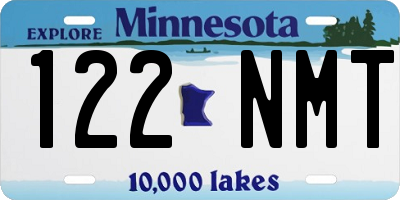 MN license plate 122NMT