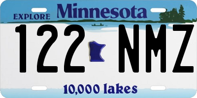 MN license plate 122NMZ