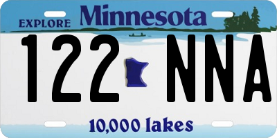 MN license plate 122NNA