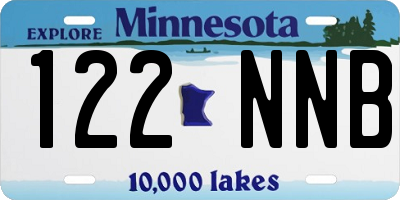 MN license plate 122NNB