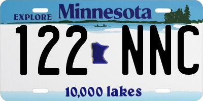 MN license plate 122NNC