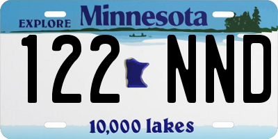 MN license plate 122NND