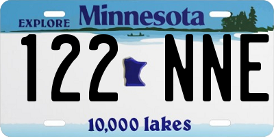 MN license plate 122NNE